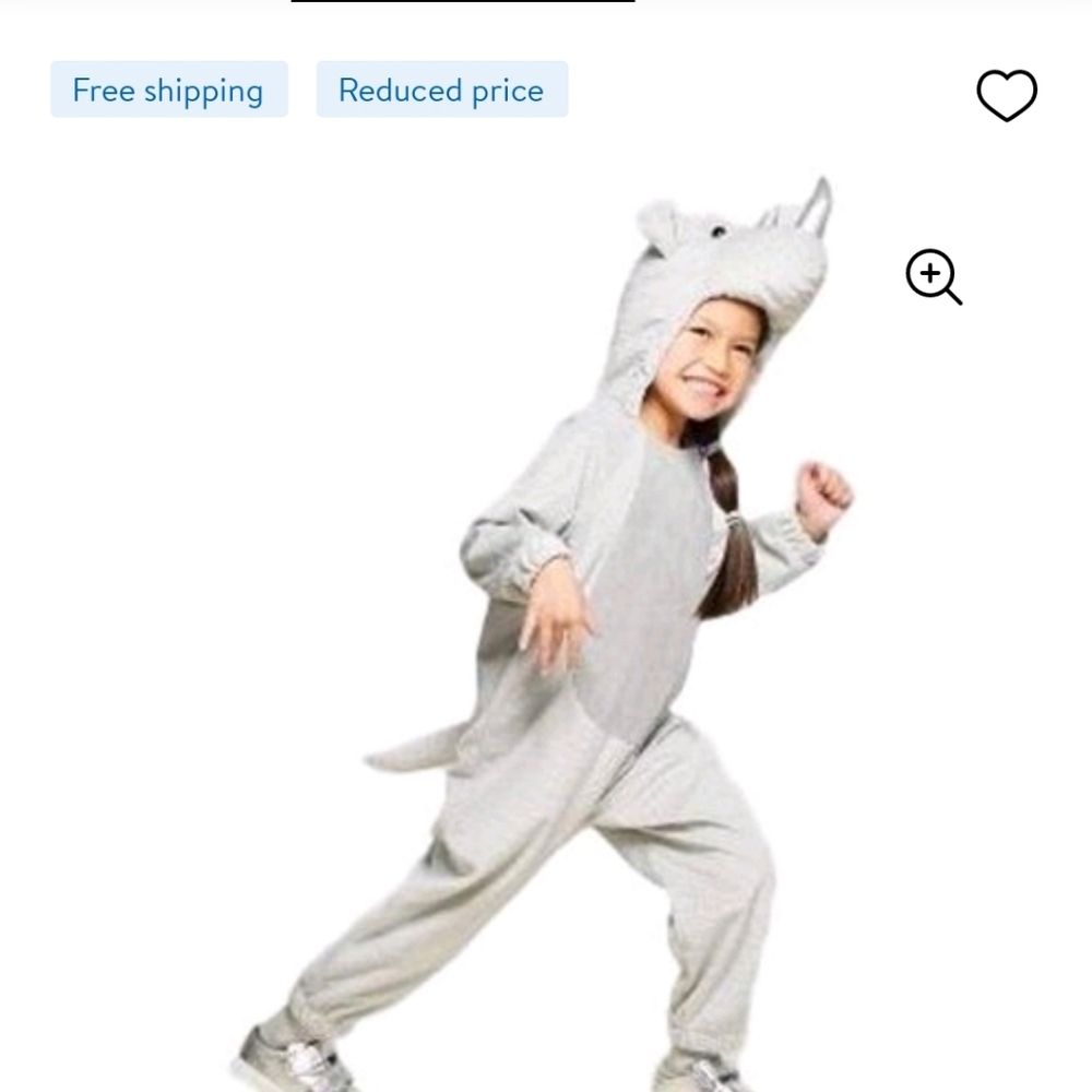 toddler hooded rhino Halloween costume 🦏